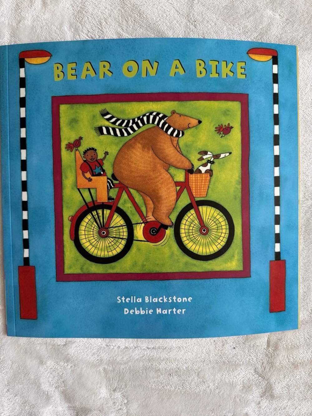 Bear on a Bike Children's Book by Stella Blackstone and Debbie Harter